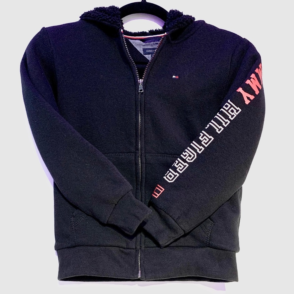 Tommy Hilfiger Sherpa Hoodie Size 8-10 Kids Cozy Warm School